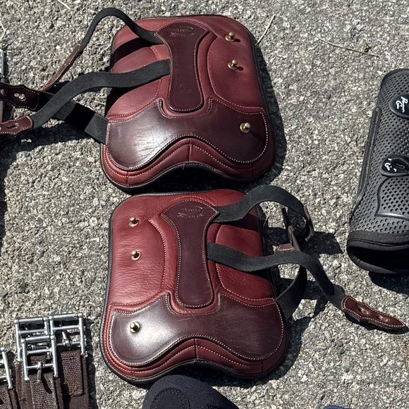Beval tendon boots gorgeous russet leather open front size 2 (horse) - Picture 1 of 1